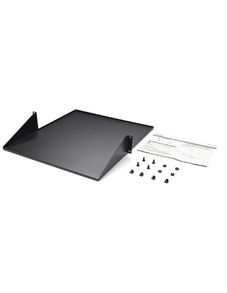 StarTech.com Estante de 2U para Rack de Servidores - de 2 Columnas - de Montaje Central - Sólido Negro