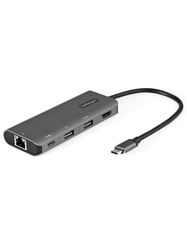 StarTech.com Adaptador Multipuertos USB C - Mini Docking Station USB Tipo C con HDMI de 4K 30Hz - con PD de 100W - con Hub Ladró
