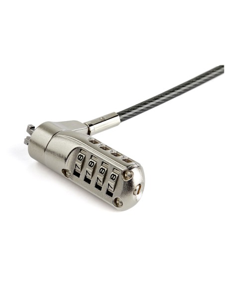 StarTech.com Cable de seguridad para portatil con candado con combinacion para ranura nano acero inoxidable negro LTLOCKNANO