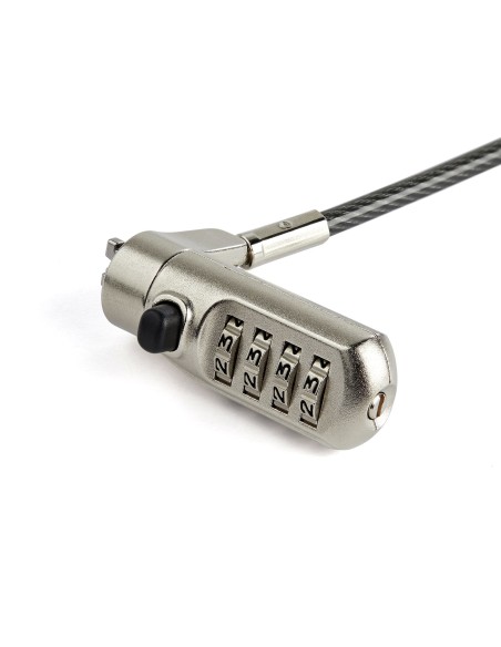 StarTech.com Cable de seguridad para portatil con candado con combinacion para ranura nano acero inoxidable negro LTLOCKNANO