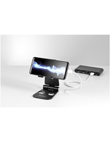 StarTech.com Soporte para tablet y smartphone universal multiangulo de aluminio negro USPTLSTNDB