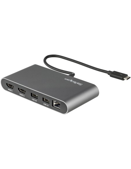 StarTech.com mini dockning station Thunderbolt 3- hdmi 4K 60 Hz usb 2.0 usb 3.2 gen 1 rj45 gris TB3DKM2HDL