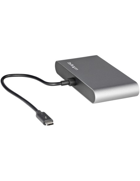 StarTech.com mini dockning station Thunderbolt 3- hdmi 4K 60 Hz usb 2.0 usb 3.2 gen 1 rj45 gris TB3DKM2HDL