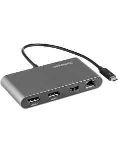 StarTech.com Mini Docking Station Thunderbolt 3 Mini Replicador de Puertos TB3 para Dos Monitores DisplayPort de 4K a 60Hz gris 
