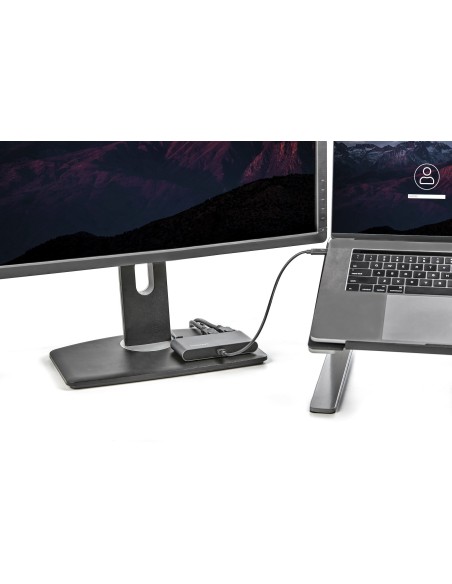 StarTech.com Mini Docking Station Thunderbolt 3 Mini Replicador de Puertos TB3 para Dos Monitores DisplayPort de 4K a 60Hz gris 