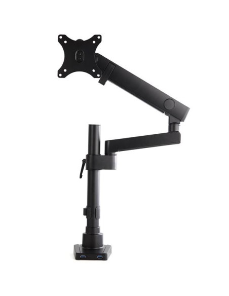 StarTech.com Soporte para monitor de 17p a 34p articulado con 2 Puertos usb 3.0 premium aluminio Negro