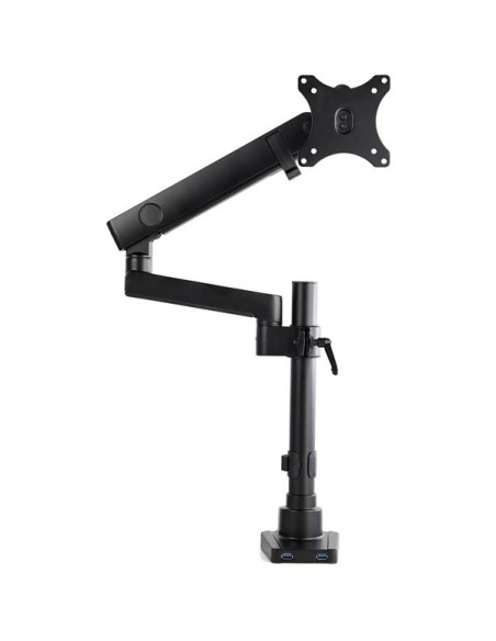 StarTech.com Soporte para monitor de 17p a 34p articulado con 2 Puertos usb 3.0 premium aluminio Negro