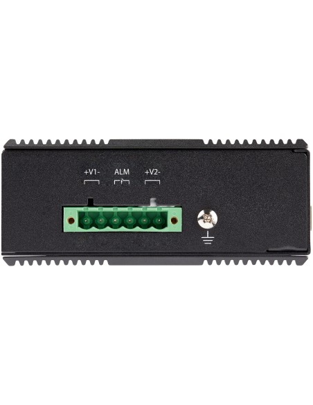 Switch Conmutador Industrial StarTech.com ethernet gigabit 6 Puertos 4x RJ45 PoE 2 Ranuras SFP PoE+ de 30W 12-48VDC DIN negro IE