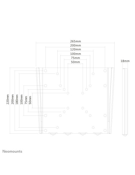 NEWSTAR Soporte de pared para monitor TV 10P - 40P Negro