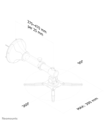NEWSTAR Soporte de pared Beamer Negro