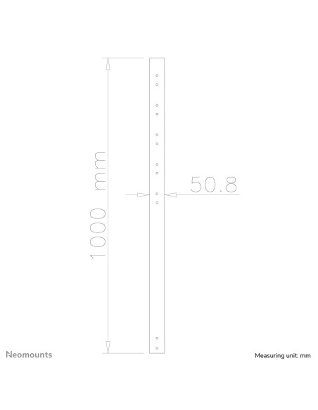 NEWSTAR Barra alargadora para techo LCD LED Plasma Negro