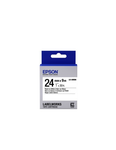 Epson LK-6WBN Cinta estandar negro sobre blanco 24 9