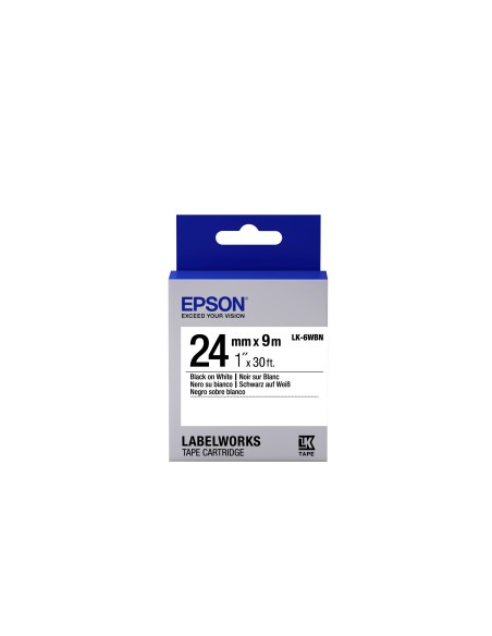 Epson LK-6WBN Cinta estandar negro sobre blanco 24 9