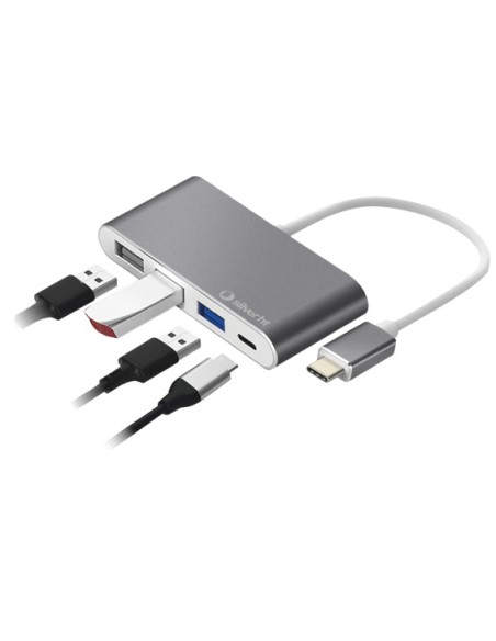 Hub USB-C 4 en 1 SilverHt 112001140199