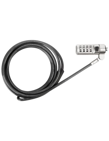 Cable de seguridad targus antirrobo cerradura con combinacion acero negro ASP66GLX-S