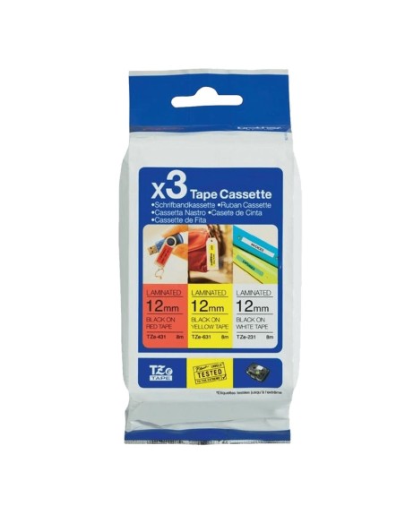 Cinta para impresora de etiquetas tze brother 8m TZe31M3