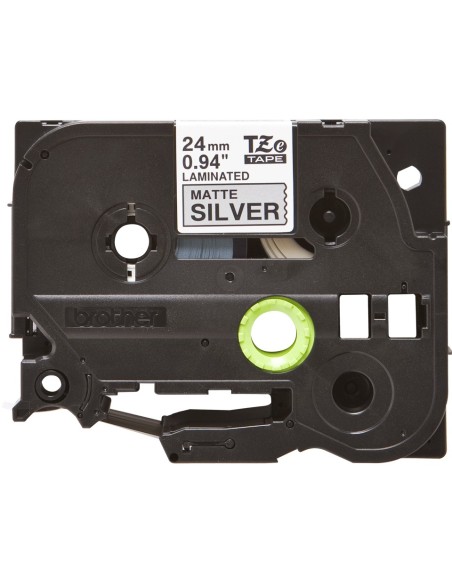Cinta para impresora de etiquetas brother negro sobre plata 8m TZeM951