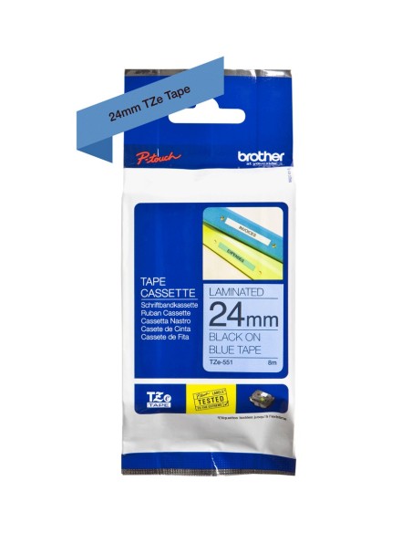 Cinta para impresora de etiquetas TZ brother 8m negroTZe551
