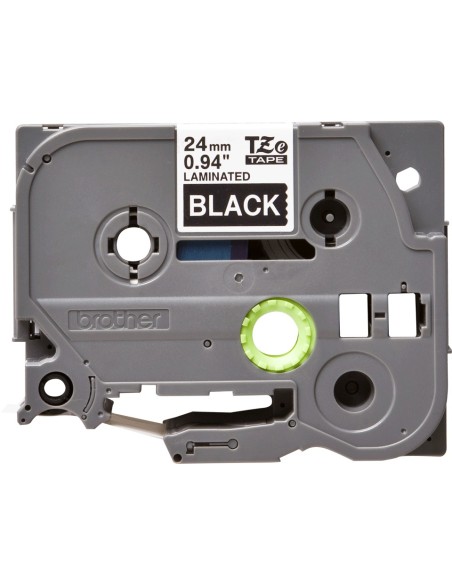 Cinta laminada brother blanco sobre negro 24mm TZe355