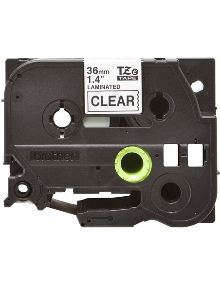 BROTHER Cinta laminada 36mm Negro sobre Transparente