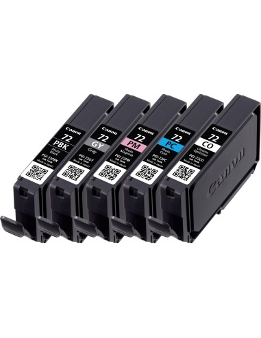 Canon PGI-72 PBK GY PM PC CO cartucho 5 piezas Original Rendimiento estándar Gris, Foto negro, Fotos cian, Foto magenta