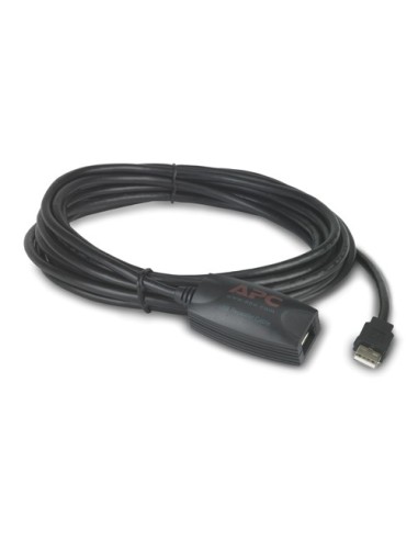APC NetBotz Latching Repeater Cable USB A Macho-Hembra 5,00 m Negro