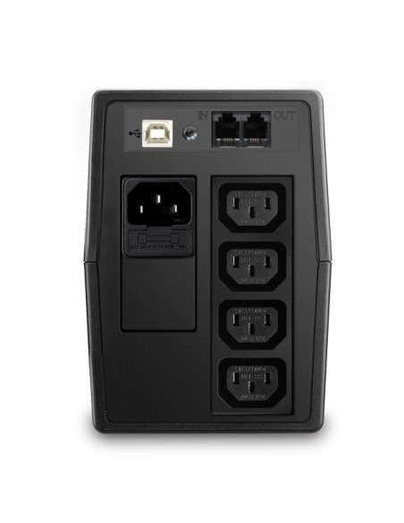 V7 Onduleur 600 VA avec 6 prises, écran LCD tactile 4 salidas AC Negro