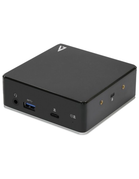 V7 Docking Station universal USB-C con HDMI dual, audio combinado de 3,5 mm, Gigabit Ethernet, 3 puertos USB 3.1 y PD de 85W
