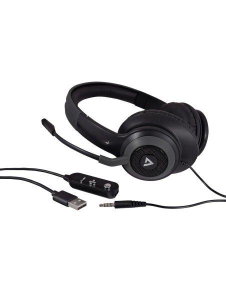 V7 Premium auriculares diadema circumaurales Negro