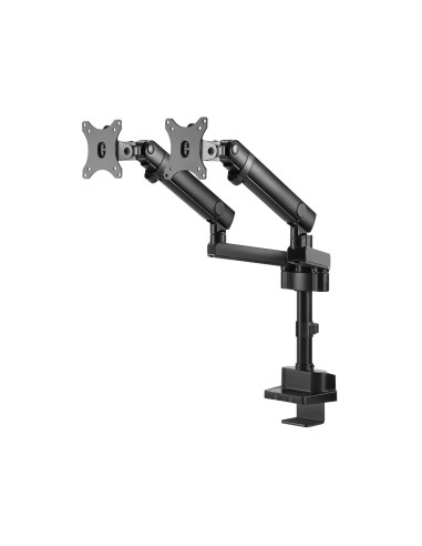 V7 Soporte para monitores con ajuste manual profesional doble 32P Negro