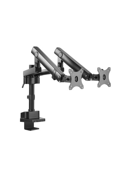V7 Soporte para monitores con ajuste manual profesional doble 32P Negro