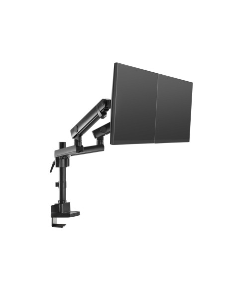 V7 Soporte para monitores con ajuste manual profesional doble 32P Negro