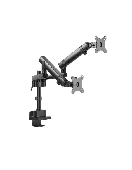 V7 Soporte para monitores con ajuste manual profesional doble 32P Negro