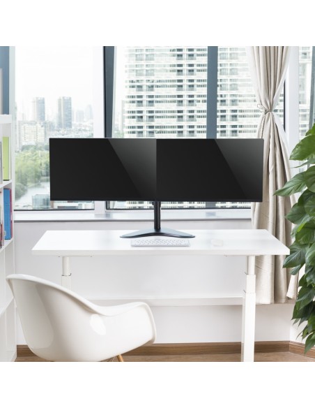 V7 Soporte para monitores de escritorio doble 32P Negro