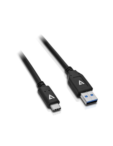 V7 cable USB A Macho USB C Macho, 1 m Negro