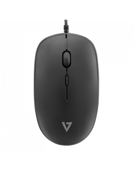 V7 Teclado y raton usb con cable y adaptador PS2 qwerty italiano negro