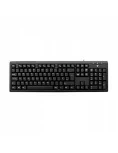 V7 Teclado usb con cable y adaptador PS2 qwerty mecanico ingles del reino unido negro