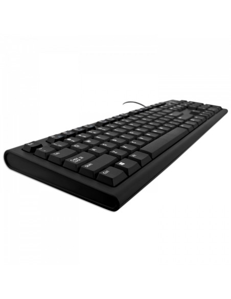 V7 Teclado usb con cable y adaptador PS2 qwerty mecanico ingles del reino unido negro