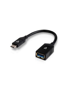 V7 Cable USB C,USB A 0,1 m Negro