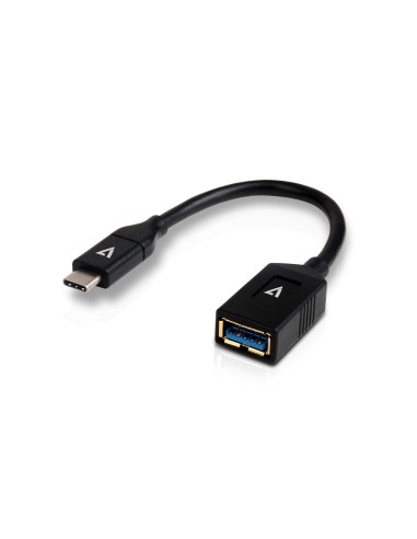 V7 Cable USB C,USB A 0,1 m Negro