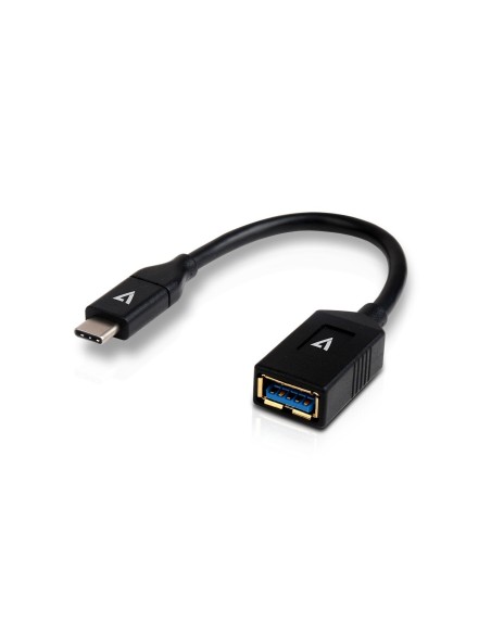 V7 Cable USB C,USB A 0,1 m Negro