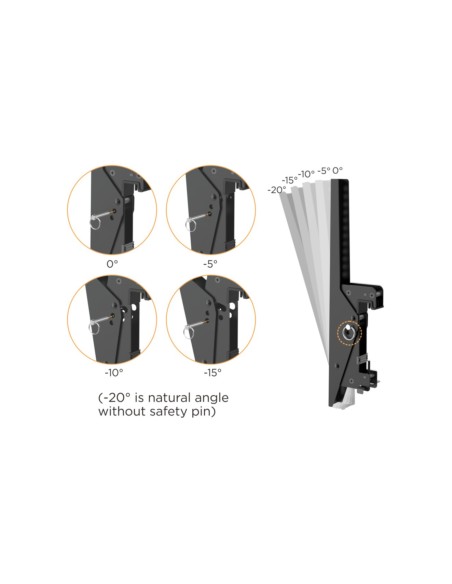 Equip Soporte techo para TV 45P - 55P Negro, Plata