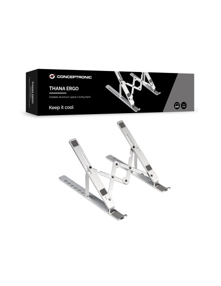 Conceptronic ergo foldable soporte para ordenador portatil 15.6p aluminio
