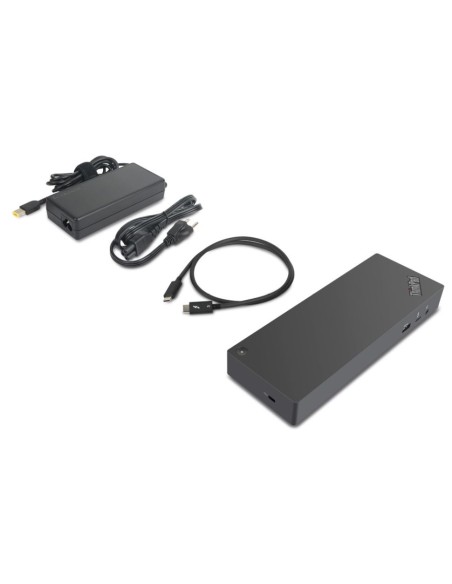 Lenovo Base para portátil y replicador de puertos Alámbrico Thunderbolt 3 Negro, Rojo