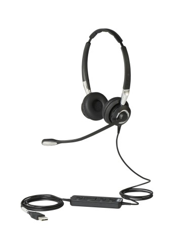 Jabra Biz 2400 II USB Duo CC Auriculares Diadema Negro, Plata