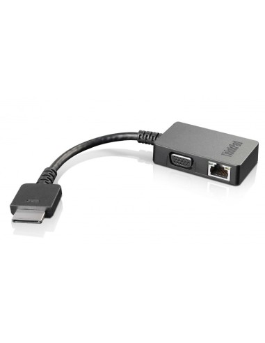 Lenovo cambiador de género para cable OneLink+ VGA RJ45 Negro