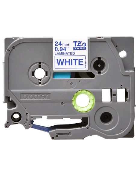Brother Cinta laminada 24mm azul sobre blanco