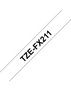 Brother TZe-FX211 Cinta para impresora de etiquetas negro sobre blanco