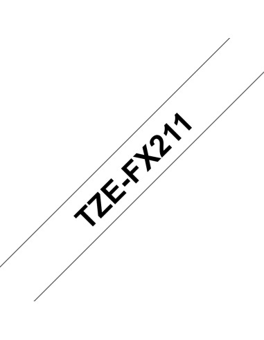 Brother TZe-FX211 Cinta para impresora de etiquetas negro sobre blanco