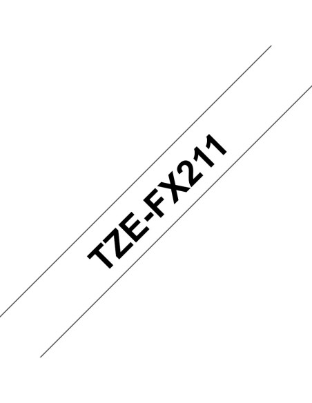 Brother TZe-FX211 Cinta para impresora de etiquetas negro sobre blanco